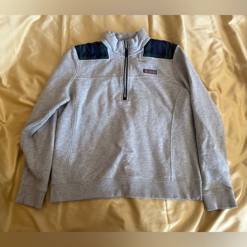 Vineyard Vines Gray Zip Up Sweater Size L